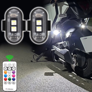 <b>Wireless</b> RGB LED Aircraft Strobe <b>Lights</b>, Car Motorcycle Warning Flash Atmosphere Lamp - Product Image 6