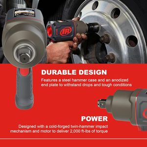 Clé à chocs pneumatique Ingersoll Rand 2146Q1MAX à entraînement de 3/4 pouces, design silencieux avec poignée pistolet, couple de 2000 pi-lb - Product Image 3