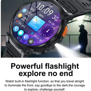 Reloj Inteligente Resistente K66 con Pantalla Grande de 1.85'', Batería de Larga Duración de 700 mAh, <span class=keywords><strong>Llamadas</strong></span> por Bluetooth, Resistente al Agua IP68, Reloj Inteligente Deportivo <span class=keywords><strong>para</strong></span> Exteriores con Linterna <span class=keywords><strong>para</strong></span> Hombre - Product Image 4
