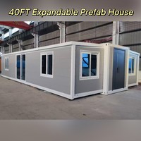 Maison conteneur pliable extensible moderne chinoise de 20 à 40 pieds en acier préfabriqué, habitation de luxe
