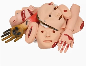 Maniquí de enseñanza médica Módulo de cuidado de traumatismos y quemaduras de 16 componentes Simuladores de quemaduras faciales y heridas Modelo de evaluación de traumatismos - Product Image 4