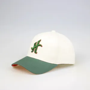 Factory price custom brand 3d embroidery logo two tone all cotton sports hat baseball cap