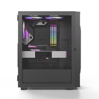 Newest Mid Tower Gaming PC Case Micro ATX Aluminum Alloy with Tempered Glass Side Panel