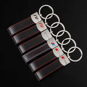 Factory Prijs Custom Korte Sleutelhanger Lanyard Metalen Auto Merk Logo Badge Pu Lederen Sleutelhanger Sleutelhanger