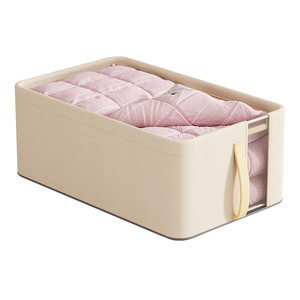 Oxford vải lưới thép khung lưu trữ hộp có thể nhìn thấy máy tính để bàn nhà tủ quần áo quần áo tổ chức bin vải quần áo lưu trữ tổ chức - Product Image 1