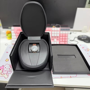 <b>Black</b> MDF Plastic Case with Shopping Bag Card and Label PC Cardboard Watch Gift <b>Box</b> for Storage Travel Multiple Materials - Product Image 1