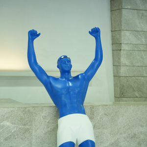 Artisanat d'intérieur moderne Cartoon personnalisé de haute qualité <span class=keywords><strong>NBA</strong></span> USA OEM ODM Sport Athlète Boxe natation Statue sculpture en fibre de verre - Product Image 2