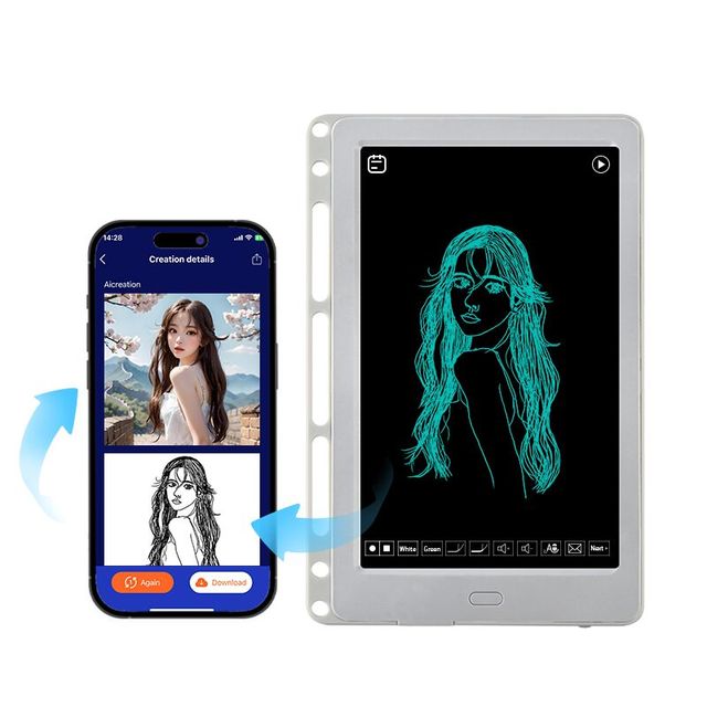 New Product AI Sync Digital Lcd Writing Tablet Painting AI Render Graph  AI Document Custom Teaching Video Smart Pen Notebook