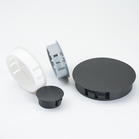 Bouchon d'obturateur en nylon PA66, capuchon d'extrémité en plastique, bouton de verrouillage, couvercle de panneau blanc, noir, gris