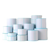 Étiquettes adhésives en papier thermique imperméable de la marque LY, utilisation logistique, papier rectangulaire vierge, impression de codes-barres uniques, autocollants personnalisés