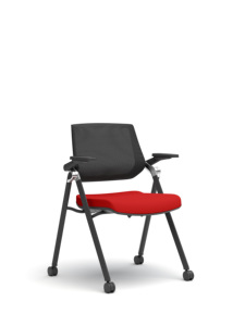 Chaise de formation moderne en maille BIFMA pour utilisateurs de fauteuils roulants, hauteur réglable, design pliable, accoudoirs réglables, atelier, maison, bureau - Product Image 2