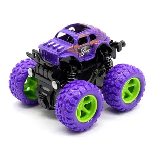 2 uds Monster Trucks juguetes con rotación de 360 grados para niños cubo tracción en las cuatro ruedas juguete para niños modelo de vehículo todoterreno