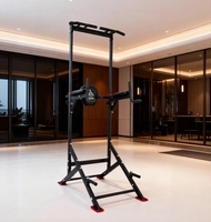 Torre de Ejercicios Ajustable para el Hogar, Estación de Dominadas y Flexiones de Acero, Equipo de Gimnasio Multifuncional para Entrenamiento de Fuerza de Cuerpo Completo