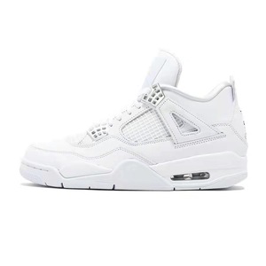 Chaussures de basket-ball <span class=keywords><strong>AJ4</strong></span> White Cement University Blue Paris Air Cushion, antidérapantes et résistantes à l'usure, chaussures de sport décontractées pour la course à pied - Product Image 2