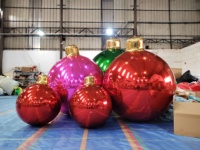 Décorations de Noël Offre Spéciale Grandes sphères de Noël gonflables brillantes et ballons géants à boule miroir Équipement de service