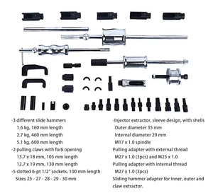 <span class=keywords><strong>Extracteur</strong></span> d'injecteurs diesel 40 pièces avec adaptateur Common Rail et marteau à inertie – Outils de réparation automobile - Product Image 2