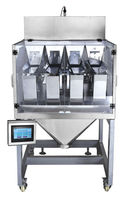 Peseuse linéaire automatique à 4 têtes, haute précision, en acier inoxydable, pour étiquetage de lentilles, céréales, macaronis, bonbons, aliments en sacs et emballages plastiques