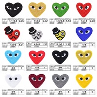 Patch brodé en forme de cœur personnalisé avec logo 3D pour vêtements d'enfants, accessoires, chapeaux, sacs, chaussures, canapé, décorations DIY