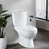 WC de luxe deux pièces avec réservoir encastré, sanitaires en céramique pour salle de bain, télécommande, fonctions économie d'eau