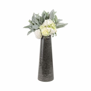 Vaso a cono alto e maculato in terracotta per decorazioni da tavolo in casa, camera da letto, bagno, ufficio. - Product Image 2