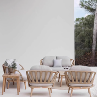 Ensemble de canapés d'extérieur en aluminium tressé à la main pour hôtels, jardins et villas – Collection Resort
