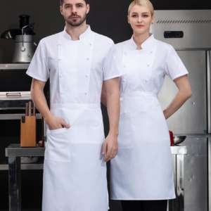 Abrigo de Chef transpirable de manga corta personalizado, uniforme de Chef, chaqueta de Chef de cocina de panadería, uniformes de restaurante para hombres y mujeres - Product Image 1