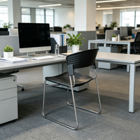 Chaise de conférence en plastique durable, empilable, multi-usages, pour l'école, l'hôtel, la maison, le bureau, l'hôpital