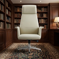 Chaise de bureau exécutive pivotante en cuir de haute qualité, dossier haut, personnalisable, pour usage commercial en intérieur