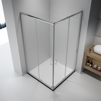 Cabine de douche carrée sur mesure Foshan, porte de douche en verre, cabine de douche pour salle de bain