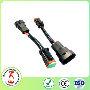 10cm 18AWG 9006 ke DT 2 Pin Socket Kabel Harness Mobil Silikon Tugas Berat IP67/IP68 untuk Konverter Lampu Kabut Mobil - Product Image 3