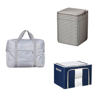 Vêtements de garde-robe pliables en coton non tissé, sac de tri boîte anti-poussière et anti-humidité sac de déménagement/