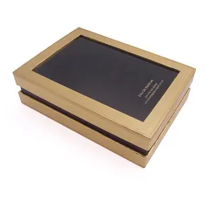 Caja de embalaje de cartón rígido de regalo artículos promocionales con logotipo