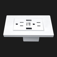 Amerikan standart güç çıkışı elektrik fişleri 2 USB gömülü kurulum soket abd ağ şarj çıkışları duvar soketi