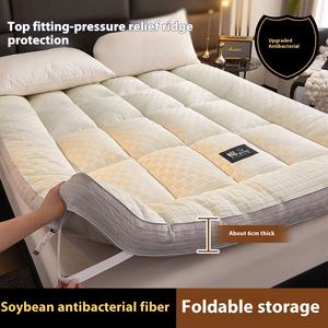 Coprimaterasso morbido trapunta singolo di qualità per l'inverno piegato caratteristica per il letto dormitorio della camera da letto di casa - Product Image 6