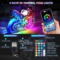 Feu d'avertissement led pôle moto led antibrouillard pour motos à vélo avant arrière clignotants queue