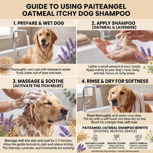 Shampoo pour chiens à peau sensible, à l'avoine colloïdale et aux céramides, réparation de la barrière cutanée, apaisant pour les peaux irritées, 300 ml, marque privée - Product Image 4