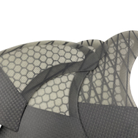 Ailerons de surf en fibre de carbone gris double languette en gros, ailerons de surf G3 Tri-set