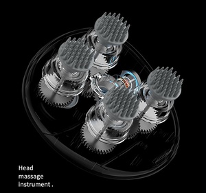 Sâu Mô Bạch Tuộc Biên Giới Pet Điện Massager Nâng Cấp 4 Xoay Đầu 3 Chế độ-Vị Trí Cầm Tay Da Đầu Massager - Product Image 2