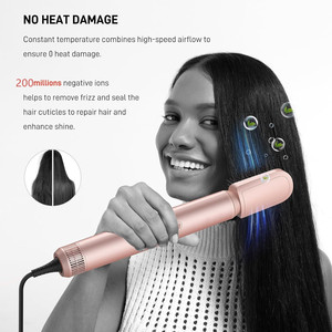 5 In 1 Folding Hair Dryer Negative Ion Multi Functional High Speed Hot Air Comb Rose Gold With Case - Product Image 3