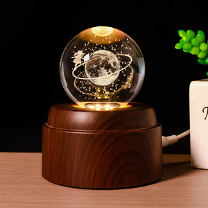 Lampada Notturna con Sfera di Cristallo Luminosa, Sistema Solare Creativo con Incisione Laser 3D della <span class=keywords><strong>Via</strong></span> <span class=keywords><strong>Lattea</strong></span> all'Interno - Product Image 6