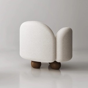 كرسي أريكة إيطالي صغير فاخر فردي ، صوف خروف شهير كسول للإنترنت ، خزانة غرفة معيشة - Product Image 2