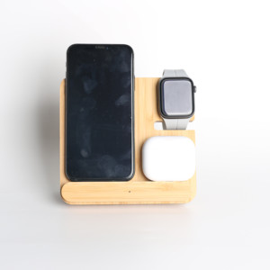 แม่เหล็กไฟฟ้าไร้สาย15W caricabatterie สำหรับ iPhone 15 Pro PER iWatch S10 supportare Di ricarica pieghevole - Product Image 1