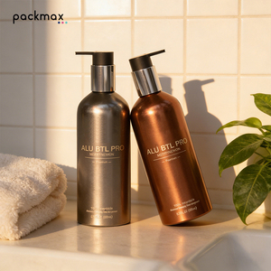 Flacon cosmétique en aluminium de qualité supérieure pour lotion, soin de la peau, shampoing - Grande capacité, usage quotidien, conteneur vide, pompe à lotion, personnalisable - Product Image 6