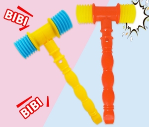 子供のための音楽付き楽しい創造的な弾性音BBハンマーおもちゃプラスチックホイッスル - Product Image 3
