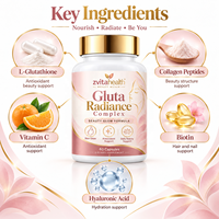 Complément alimentaire S-Acétyl L-Glutathion 5000mg à absorption élevée, marque privée, 60 capsules pour éclaircir la peau et soutenir le système immunitaire