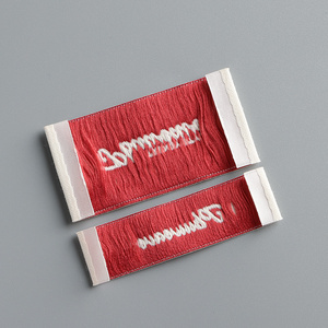 Étiquette de vêtement en coton tissé 100 % <span class=keywords><strong>personnalisée</strong></span> en usine, haute densité, avec logo de marque, pour <span class=keywords><strong>couture</strong></span> - Product Image 4