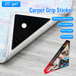 Hot-selling Anti Curling Double Sided Non Slip PU Gel Acoustic Panel Hooks Accessories Rug Grip Tape Gripper <strong>Runner</strong> Washable - Product Image 5
