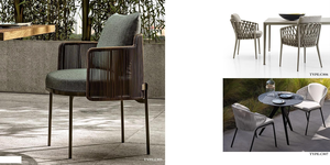 Ensemble de canapés d'extérieur en rotin PE résistant aux UV en <span class=keywords><strong>bois</strong></span> de teck, moderne, écologique, imperméable, meubles de jardin pour villa, cour - Product Image 3