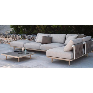 Ensemble <span class=keywords><strong>de</strong></span> mobilier <span class=keywords><strong>de</strong></span> <span class=keywords><strong>jardin</strong></span> moderne KMJ en rotin PE et aluminium avec tissu pour la maison, les hôtels, les balcons privés, les parcs, les salles à manger et les salons - Product Image 5