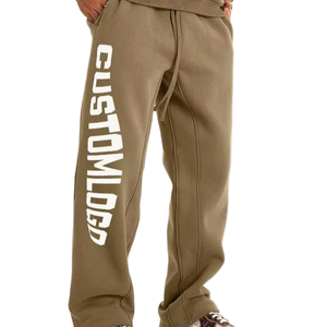 Custom Logo Men's Straight Leg Mid Waist Comfortable Breathable Casual Gym Jogger Pants Sports <b>Trousers</b> 2026 New Arrival - Product Image 1
